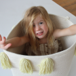 Buttercream Tassel Basket - Large Supply