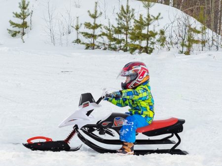 Soozier Snow Racer Sleds for Kids with Padded Rubber Seat - Red & White Online Sale