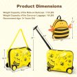 2 Pieces 18 Inch Ride-on Kids Luggage Set with Spinner Wheels and Bee Pattern For Sale