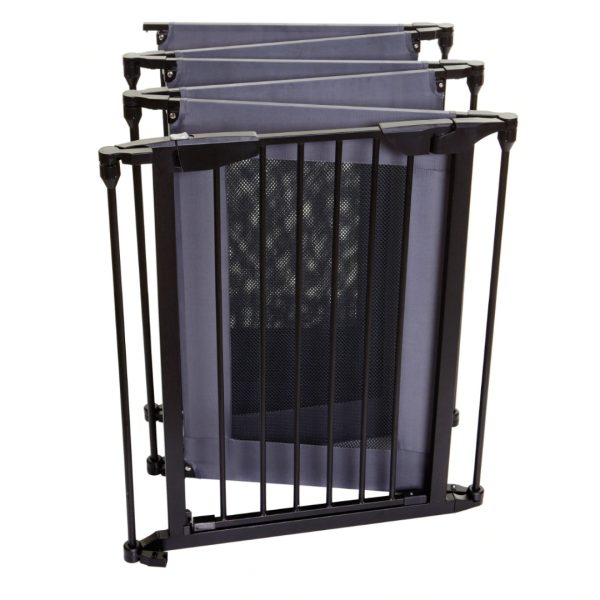 Brooklyn Converta Play-Pen Gate with Mesh Sides - Black Grey For Sale