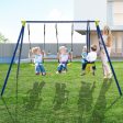 440 Pounds Kids Swing Set with Two Swings and One Glider Discount