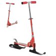 2 in 1 Design Snow Scooter and Wheeled Scooter- Red Hot on Sale