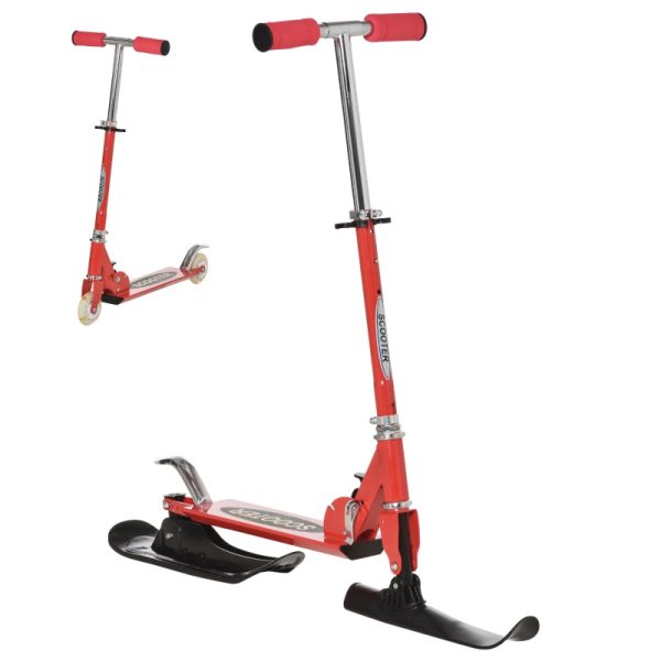 2 in 1 Design Snow Scooter and Wheeled Scooter- Red Hot on Sale