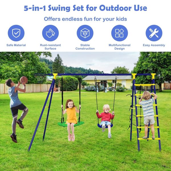 5-in-1 Outdoor Swing Set Supply