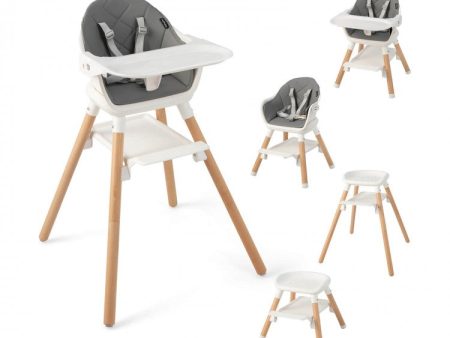 6 in 1 Convertible Highchair with Safety Harness and Removable Tray Online now