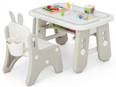 Kids Activity Table and Chair Set with Flip-Top Discount