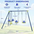 440 Pounds Kids Swing Set with Two Swings and One Glider Discount