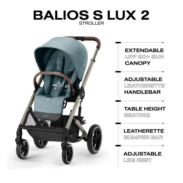 (Floor Model) Balios S Lux 2 Stroller - Taupe + Sky Blue Seat Pack Online Hot Sale