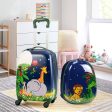 2 Pieces 12 Inch 16 Inch Kids Luggage Set with Backpack and Suitcase - Elephant Supply