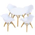 5 Piece Mid-Century Modern Kids Table & Chairs Set - White on Sale