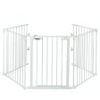 5 Panel Adjustable Baby Gate - White Sale