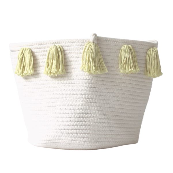 Buttercream Tassel Basket - Large Supply