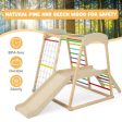 6-in-1 Indoor Jungle Gym Kids Wooden Playground with Monkey Bars For Cheap