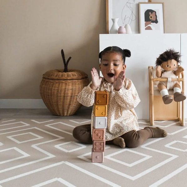 Modern Blocks Play Mat - Desert Sand Hot on Sale