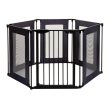 Brooklyn Converta Play-Pen Gate with Mesh Sides - Black Grey For Sale