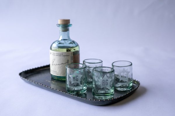 Handblown Rancho Gordo Shot Glasses on Sale