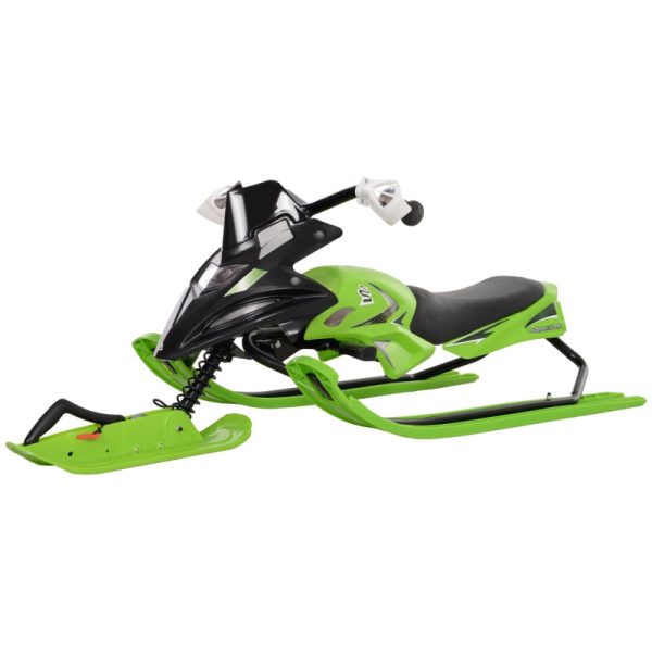 Soozier Snow Racer Sleds for Kids with Padded Rubber Seat - Green & Black For Discount