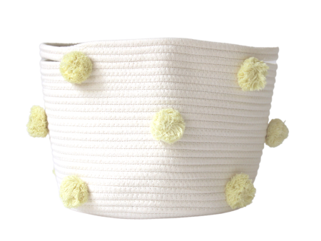 Buttercream Pom Basket - Medium Supply