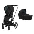 ePriam 2 Stroller + Carry Cot Bundle - Matte Black Frame w  Deep Black Seat Cheap