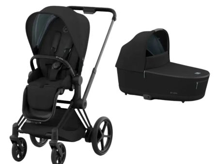 ePriam 2 Stroller + Carry Cot Bundle - Matte Black Frame w  Deep Black Seat Cheap