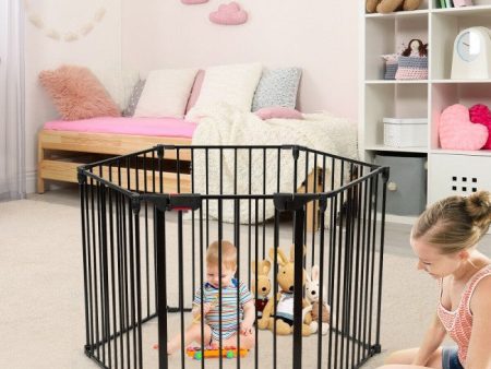 6-Panel Adjustable Baby Gate For Cheap