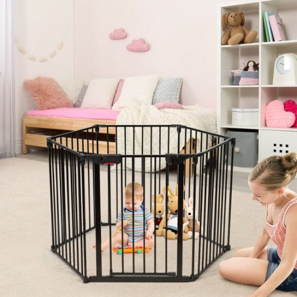 6-Panel Adjustable Baby Gate For Cheap