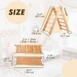 2in1 Montessori Climbing Set: Triangle Ladder + Slide Board Ramp – Beige Supply