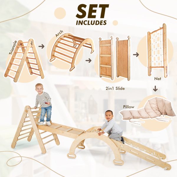 5in1 Montessori Climbing Frame Set Fashion