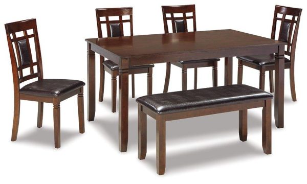 Bennox Dining Table and Chairs with Bench (Set of 6) on Sale