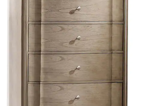 Acme Chelmsford 5-Drawer Chest in Antique Taupe 26056 For Sale