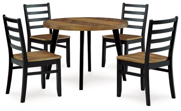 Blondon Dining Table and 4 Chairs (Set of 5) For Discount