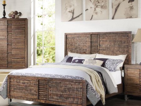 Acme Andria Queen Platform Bed in Reclaimed Oak 21290Q For Cheap