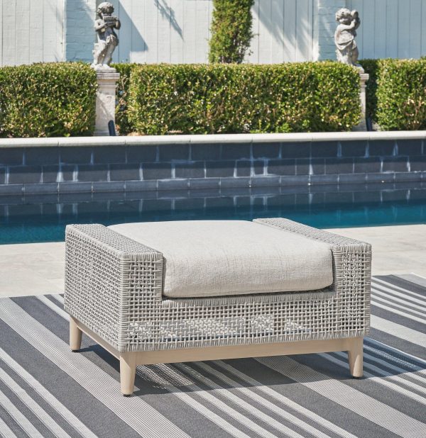 Seton Creek Outdoor Ottoman with Cushion Supply