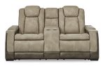 Next-Gen DuraPella Power Reclining Loveseat with Console For Sale