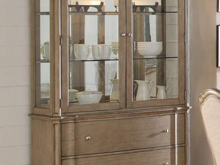 Acme Chelmsford Hutch and Buffet in Antique Taupe 66054 Fashion