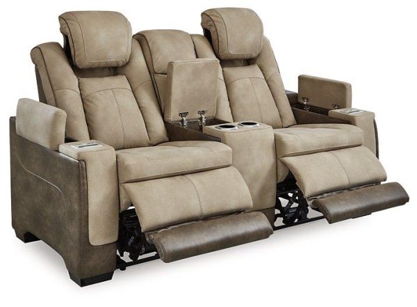 Next-Gen DuraPella Power Reclining Loveseat with Console For Sale