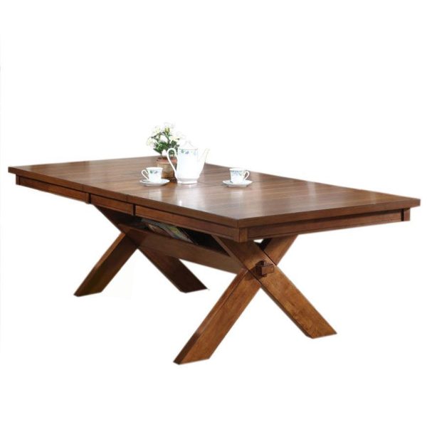 Acme Apollo Trestle Base Rectangular Dining Table in Walnut 70000 Cheap