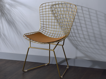 Achellia Whiskey PU & Gold Side Chair Sale