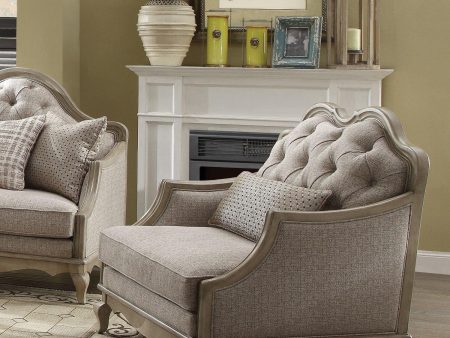 Acme Chelmsford Chair in Beige 56052 Online Sale