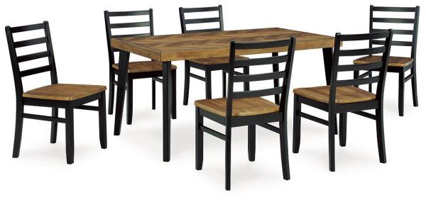 Blondon Dining Table and 6 Chairs (Set of 7) Online Hot Sale