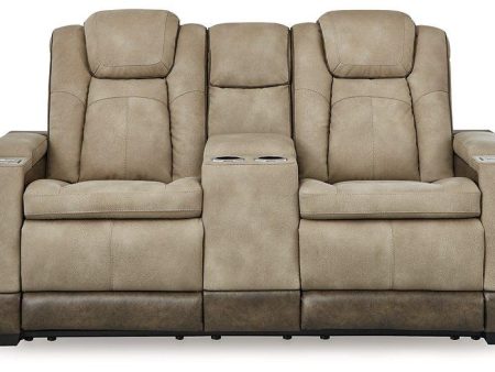 Next-Gen DuraPella Power Reclining Loveseat with Console For Sale