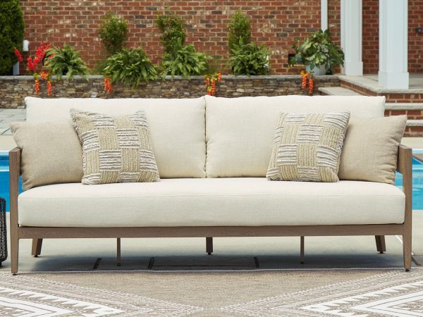 Serene Bay Outdoor Sofa with Cushion Hot on Sale