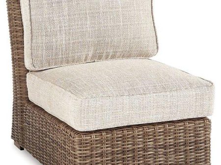 Beachcroft Outdoor Armless Chair with Cushion Online now