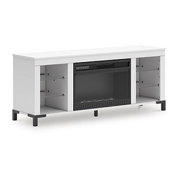 Brollevi 60  TV Stand with Electric Fireplace For Cheap