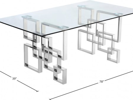 Alexis Chrome Dining Table For Cheap