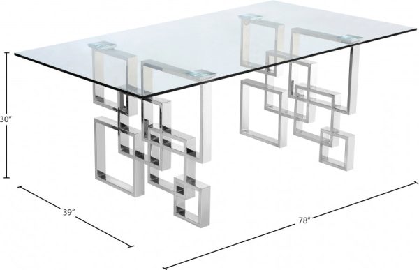 Alexis Chrome Dining Table For Cheap