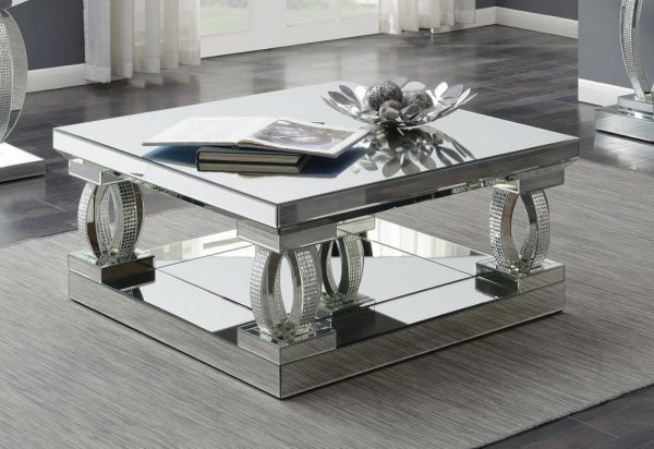 Silver Mirrored Coffee Table Online now