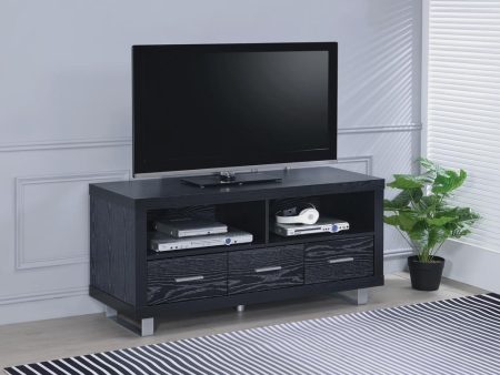 700644 Contemporary Black Oak TV Console on Sale