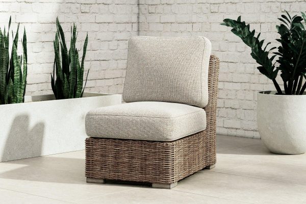 Beachcroft Outdoor Armless Chair with Cushion Online now