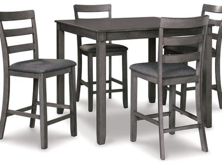 Bridson Counter Height Dining Table and Bar Stools (Set of 5) For Sale